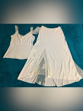 Ghost London Compressed Crepe Lace Maxi Skirt Set